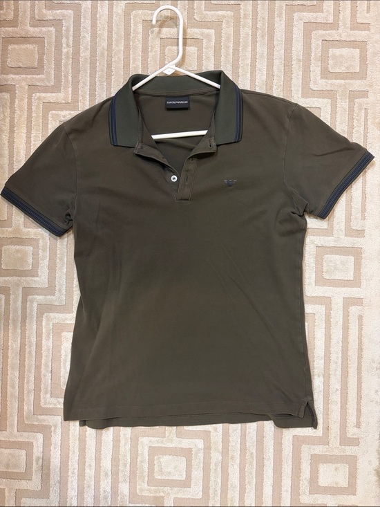 Emporio Armani Other - Emporio Armani Olive Polo with Navy Trim